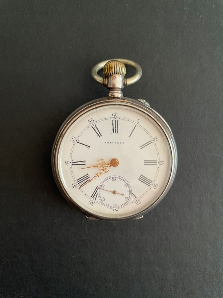 Srebrny zegarek Longines 1873