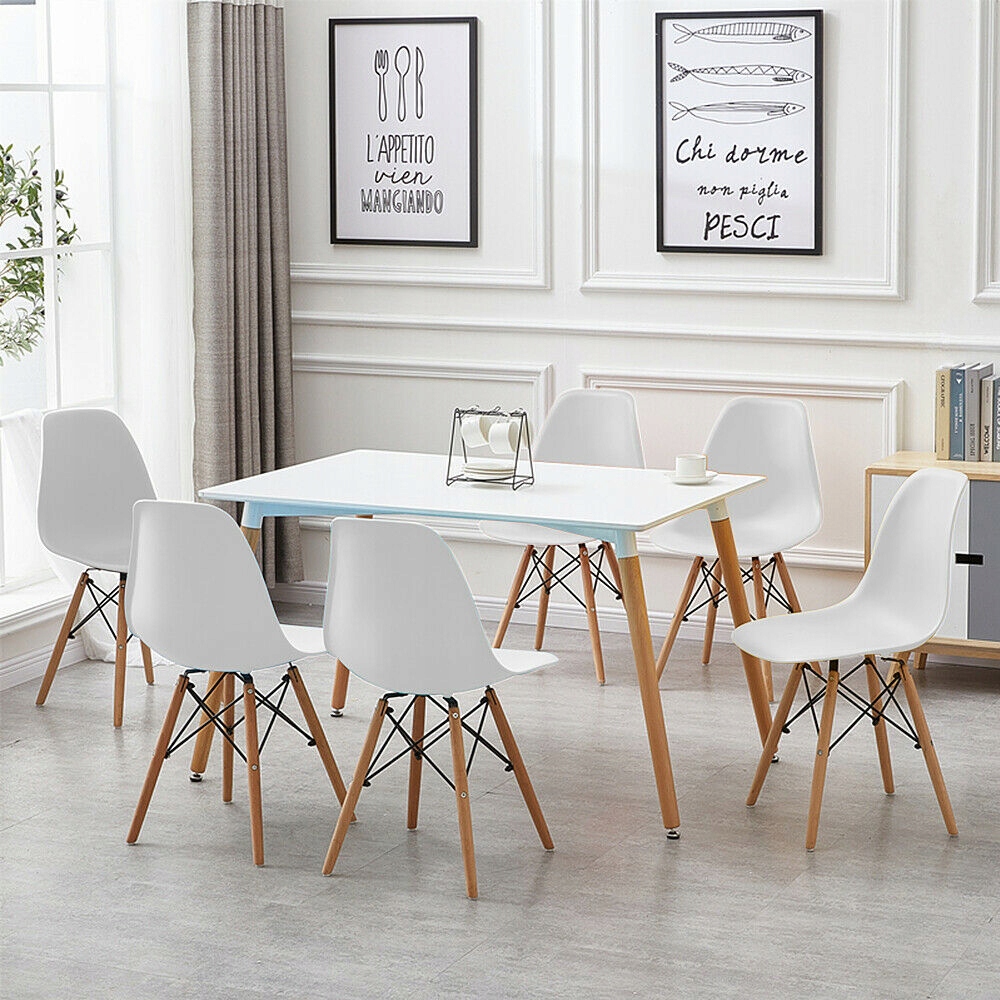 Купить Стол + 6 стульев в современном скандинавском стиле DSW: отзывы, фото, характеристики в интерне-магазине Aredi.ru