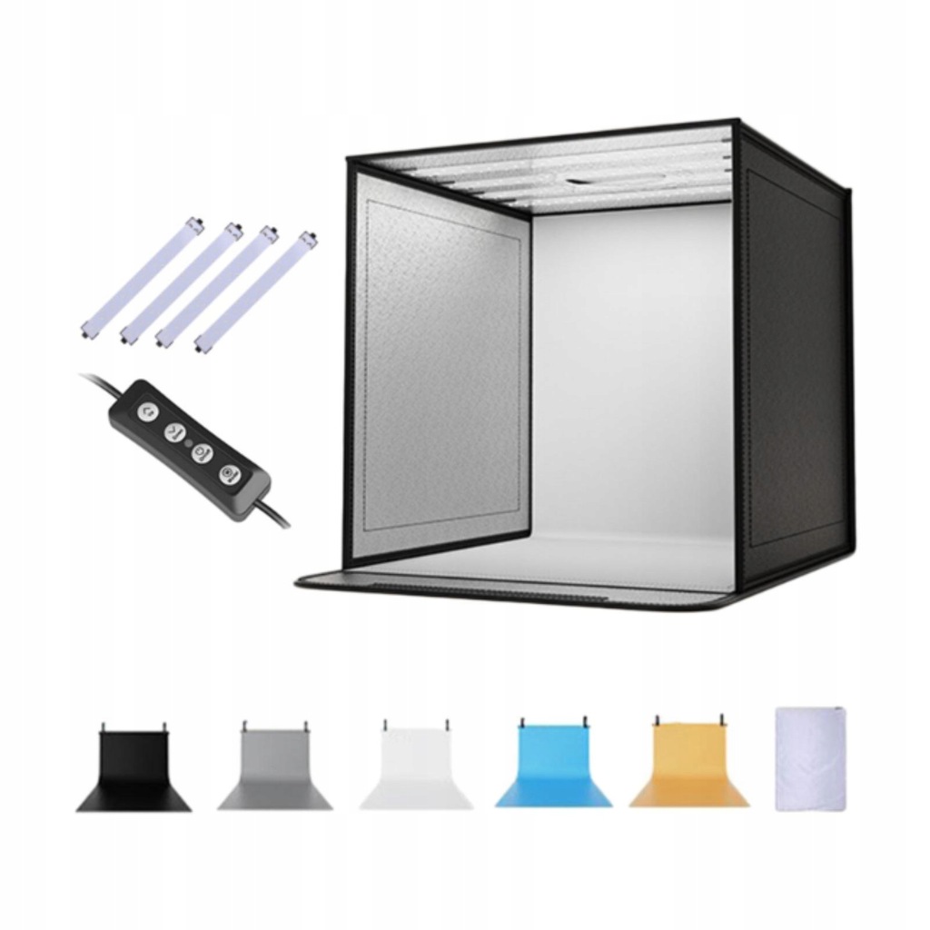 Photo Light Box Studio Box Versatile Portable 60cm 4 Lights with Dimmer