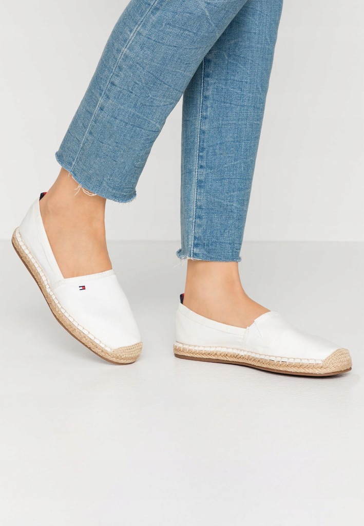 H9B106*TOMMY HILFIGER ESPADRYLE BIAŁE 40 A00