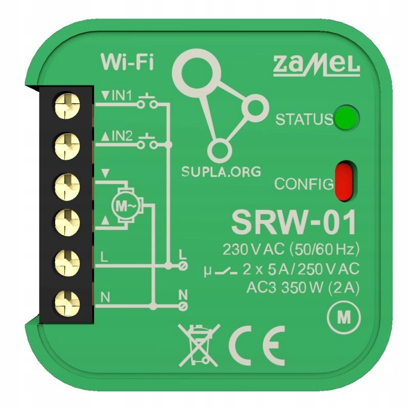 SUPLA Sterownik rolet Wi-FI dopuszkowy SRW-01