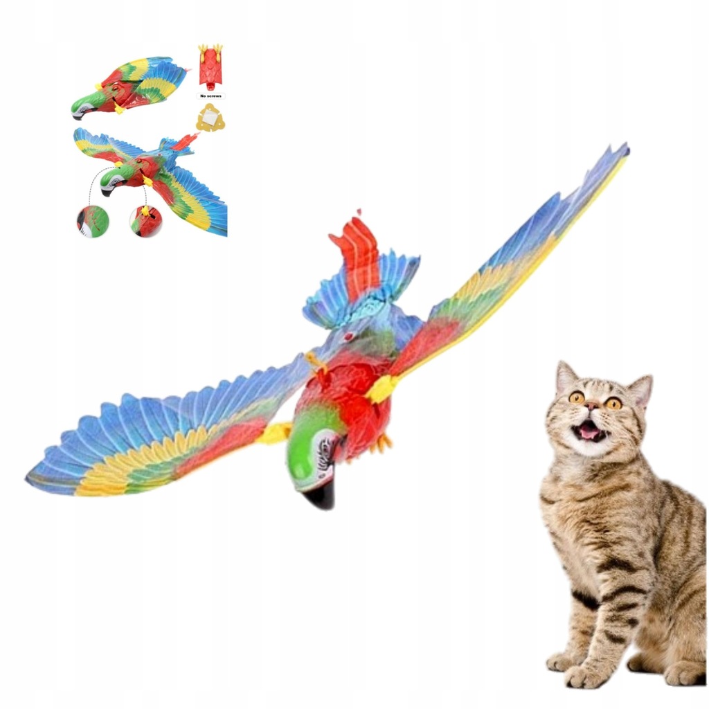 Simulation Bird Interactive Cat Toys Electric 2szt