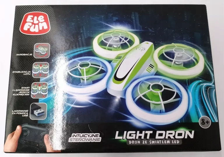 ELEFUN LIGHT DRON Dron ze światłem LED model S3