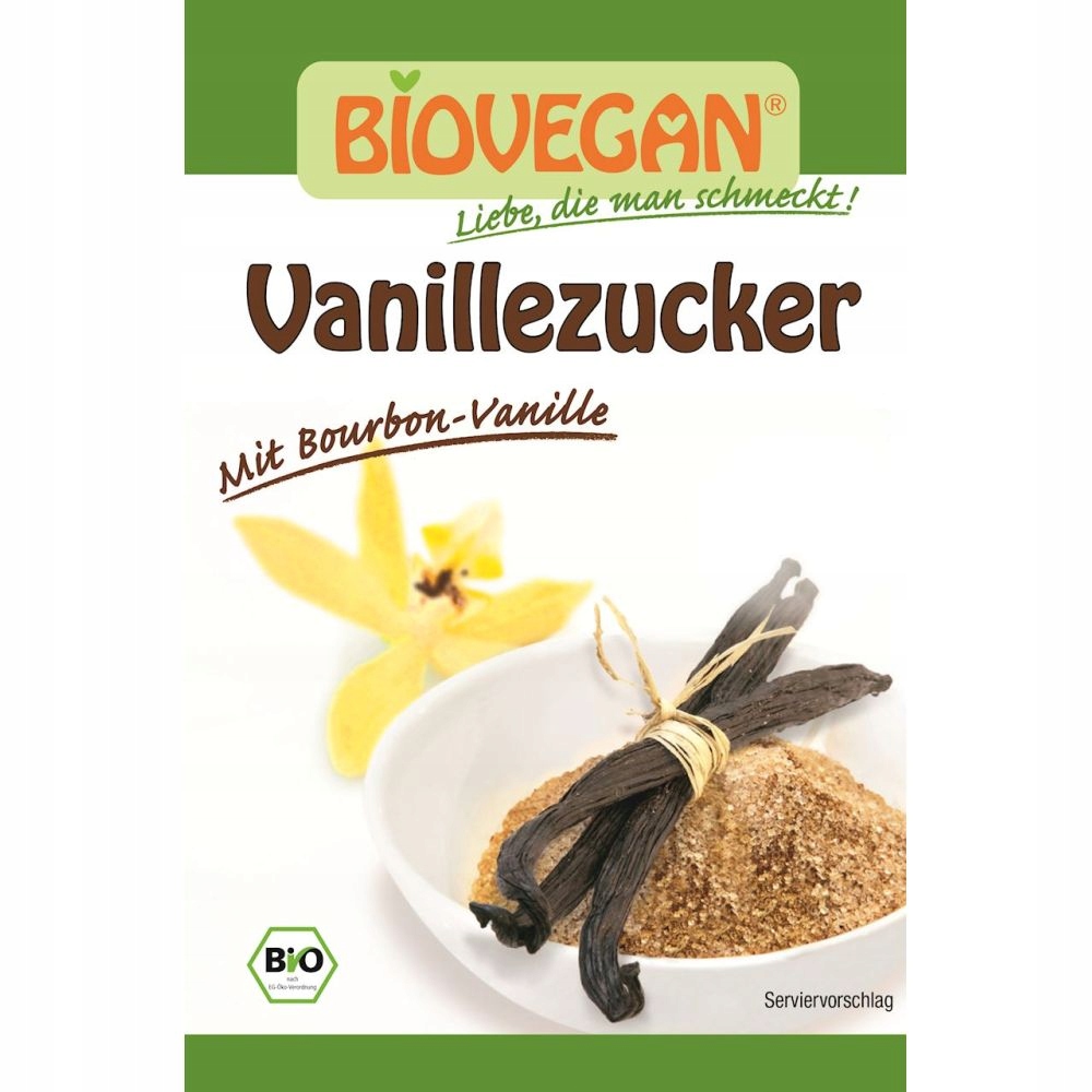 CUKIER Z WANILIĄ BOURBON BEZGLUTENOWY BIO (4 x 8 g) 32 g - BIOVEGAN