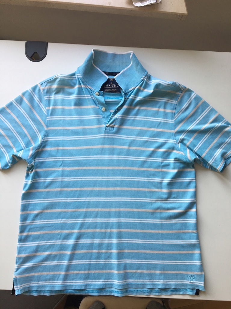 Polo LUXURY M&S błękit azure turkus roz. L/ XL