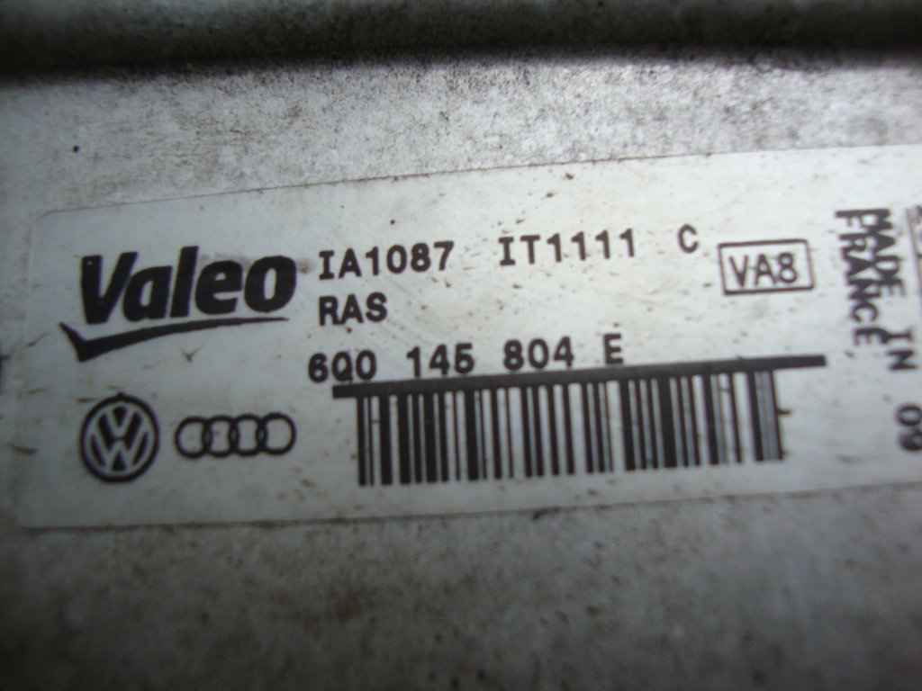 VW POLO 6Q0 INTERCOOLER 1.9 TDI 130 KM GTD 6172256376