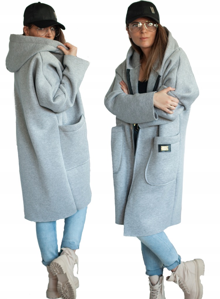 Купить ПАЛЬТО, плотная толстовка С КАПЮШОНОМ, на молнии, СЕРЫЙ: отзывы ...