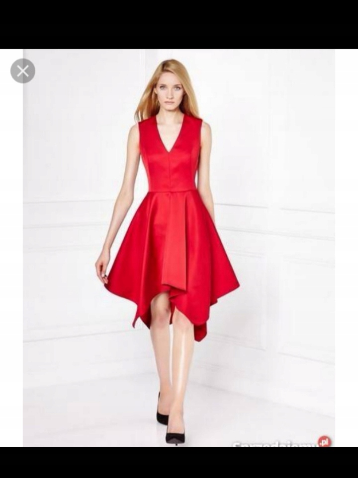 Sukienka Mohito r. 38 czerwona satyna