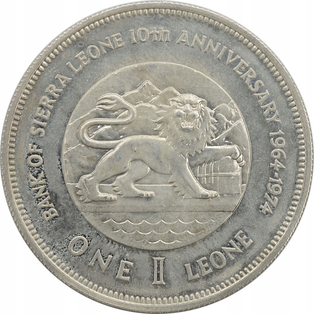1.db! SIERRA LEONE, 1 LEONE 1974 10 LAT NAR.BANKU