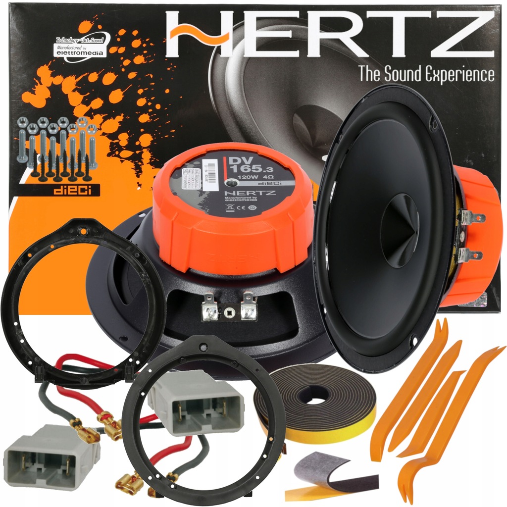 HERTZ GŁOŚNIKI BASOWE Z DSK165 HONDA CR-Z INSIGHT JAZZ PRZÓD DYSTANSE MATA