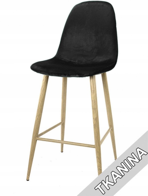 Krzesło barowe hoker AVOLA BLACK VELVET II GATUNEK