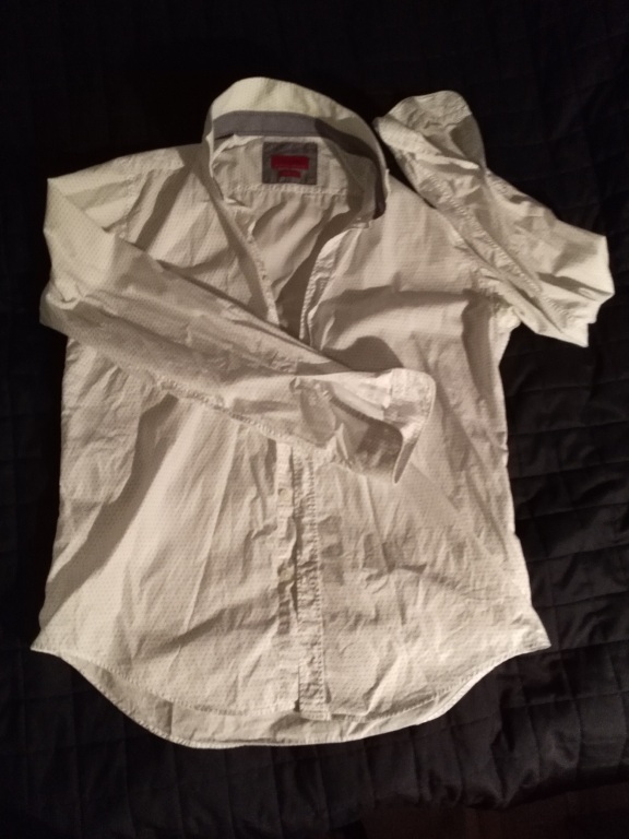 Koszula biała męska wzorki ZARA rozmiar L