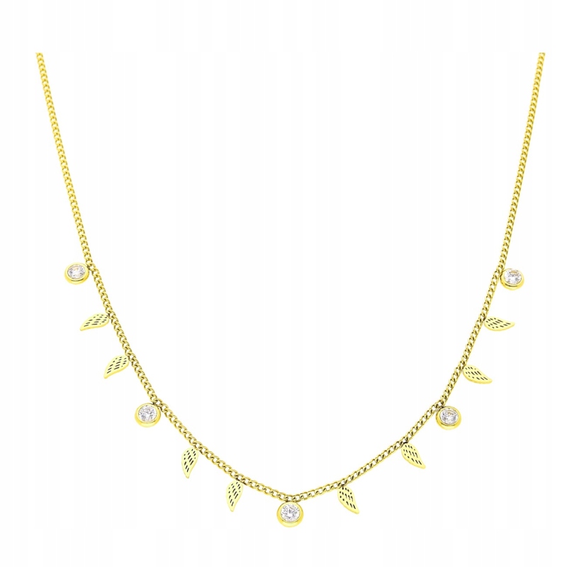 Naszyjnik celebrytka złota Zawieszki Skrzydła Cyrkonie stal chirurgiczna