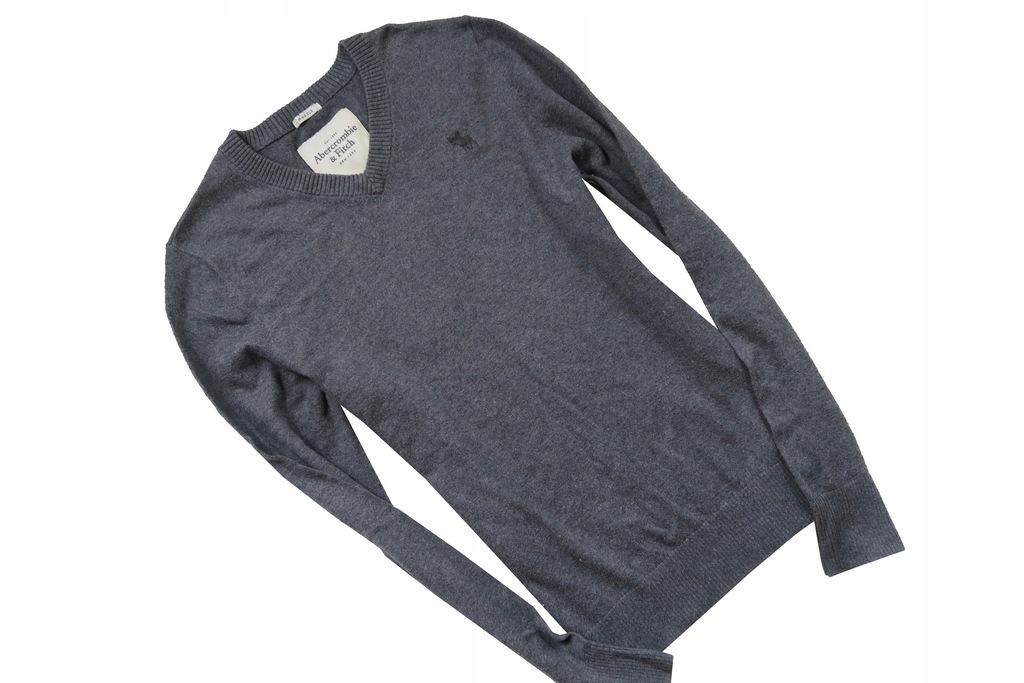 ABERCROMBIE & FITCH POPIELATY SWETER V-NECK L