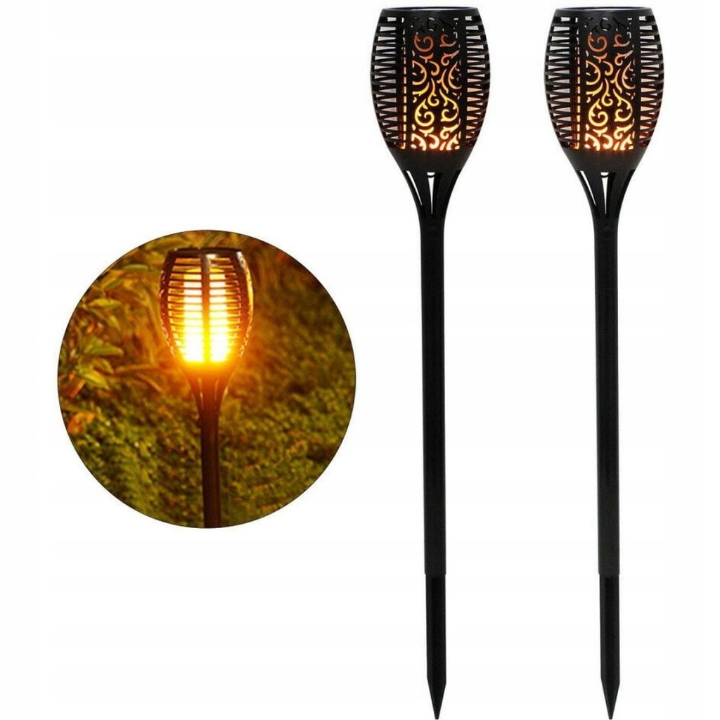 LAMPA OGRODOWA SOLARNA POCHODNIA WYS. 79CM, 33LED