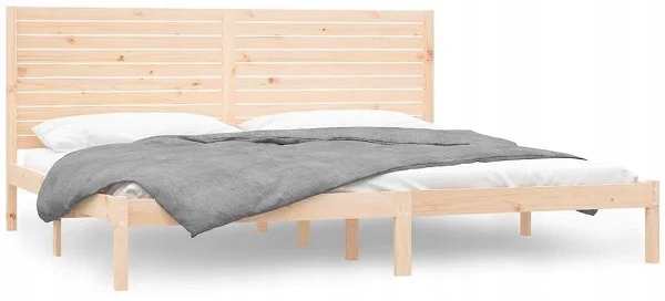 Rama łóżka z litego drewna 180 × 200 cm Super King, 3104623