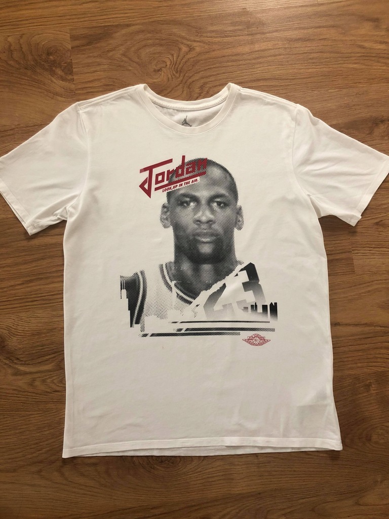 Jordan T-shirt z nadrukiem biały L koszykówka