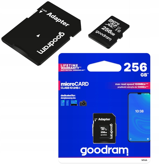 KARTA PAMIĘCI MICRO SD GOODRAM 256GB ADAPTER SD