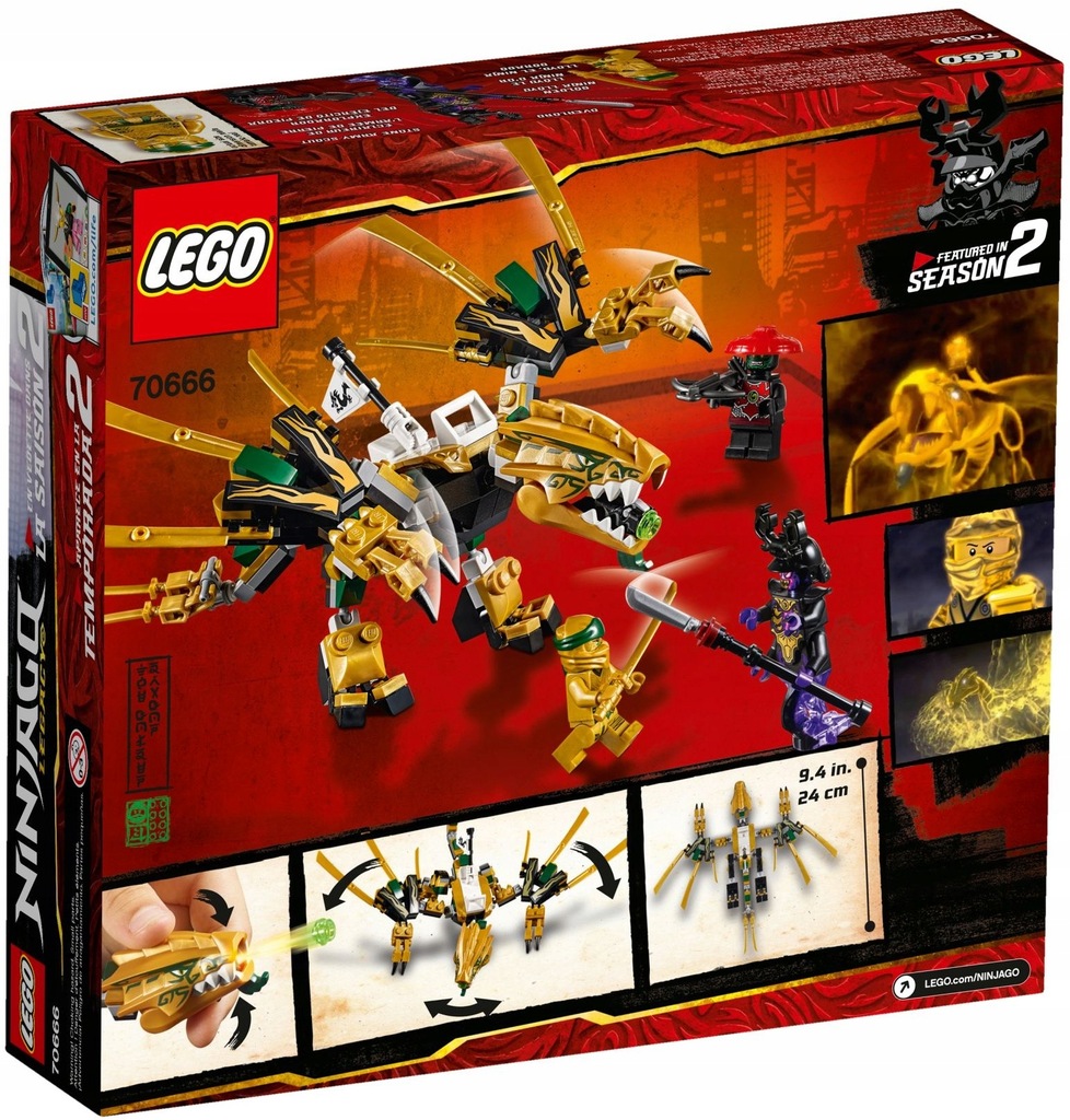 Купить LEGO NINJAGO Золотой дракон 70666: отзывы, фото, характеристики в интерне-магазине Aredi.ru