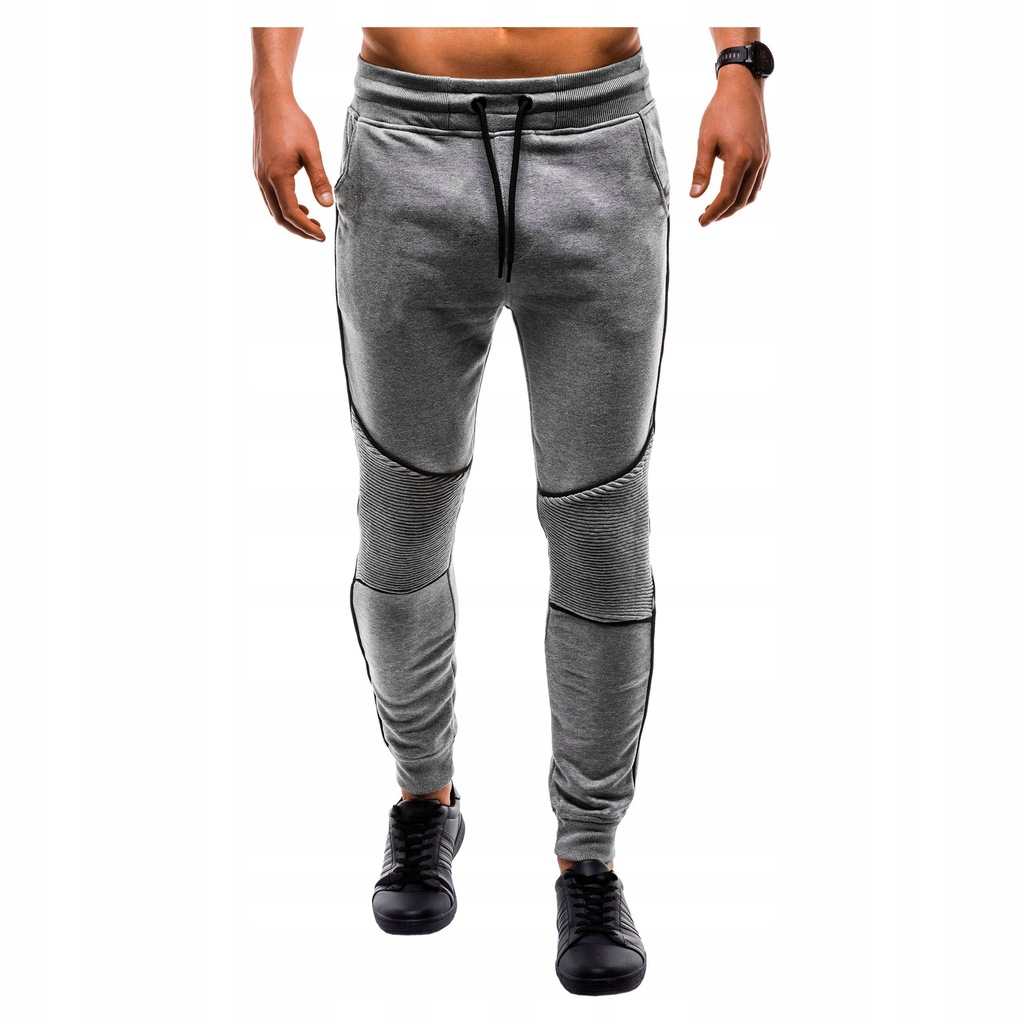 Spodnie męskie dresy z kieszeniami P736 grafit XXL