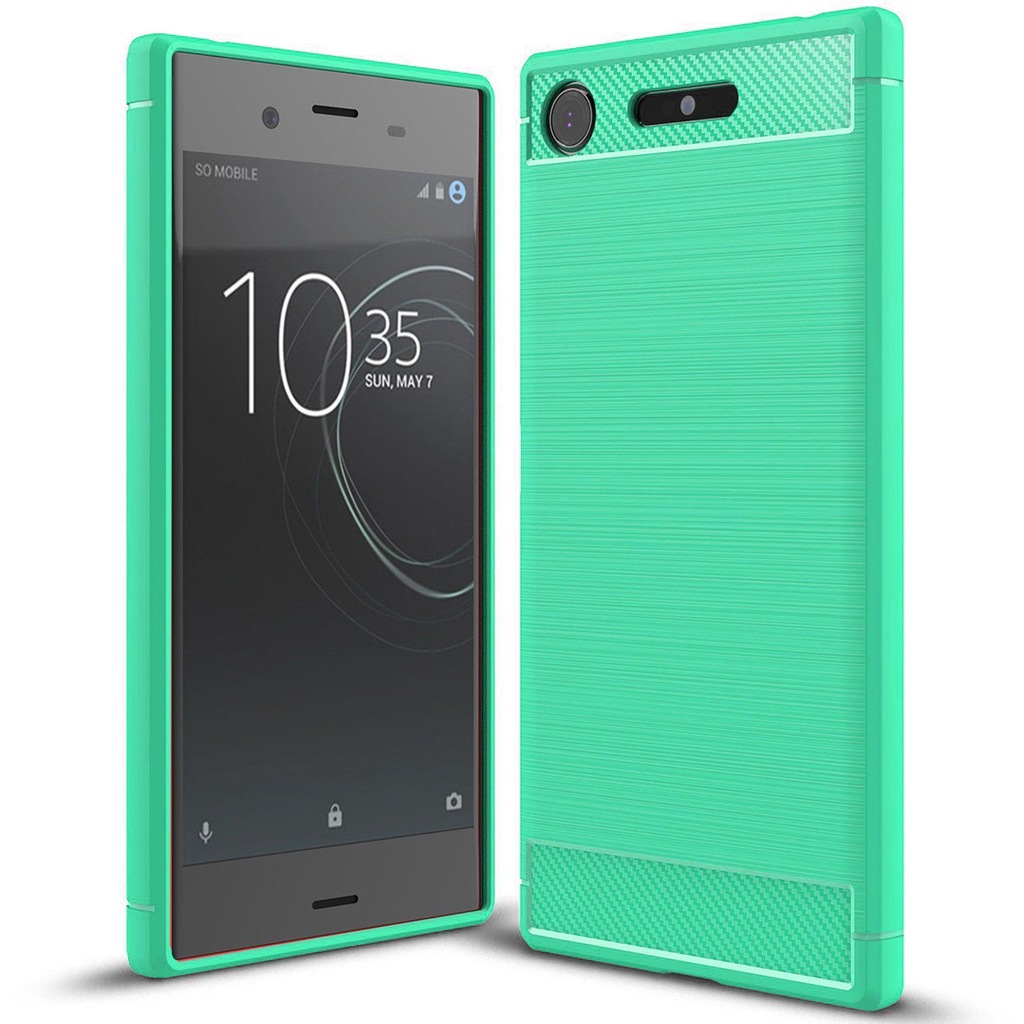Etui CARBON Soft Case Sony Xperia XZ1 Zielone