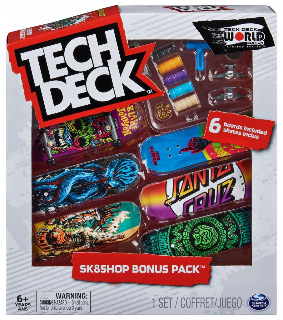 Купить НАБОР TECH DECK ИЗ 6 СКЕЙТБОРДОВ SANTA CRUZ: отзывы, фото, характеристики в интерне-магазине Aredi.ru