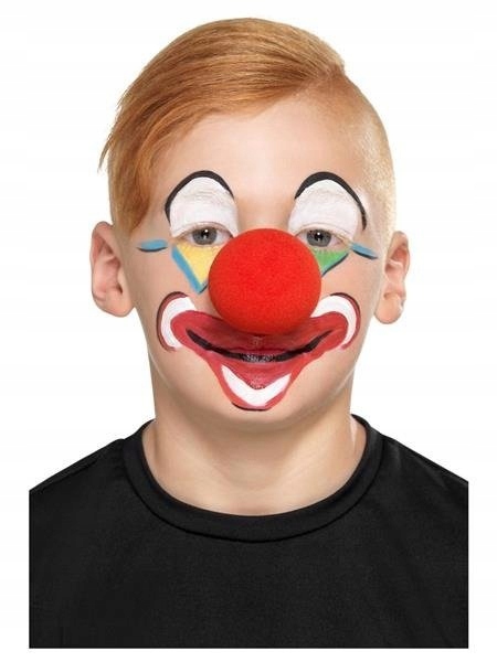ZESTAW DO MAKIJAŻU KLAUNA KLAUN CLOWN NOS+FARBKI