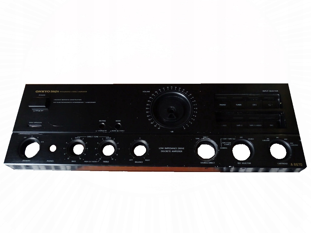 Onkyo A-8670 front panel . 0221