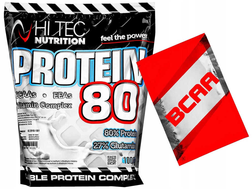 HI TEC PROTEIN 80 - 1000g BIAŁKO WHEY WPC MASA MOC