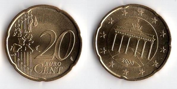 NIEMCY 2003 20 EURO CENT