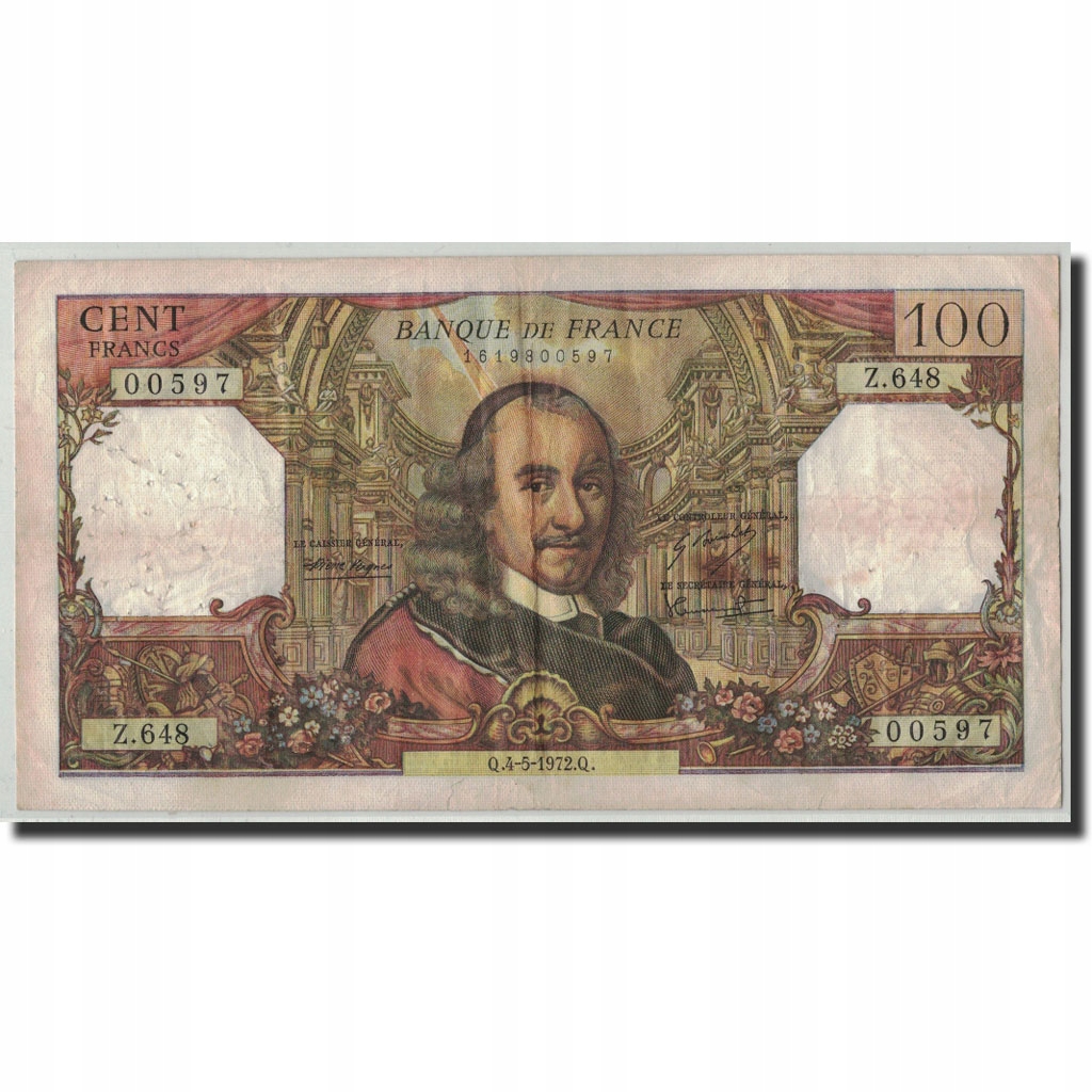 Banknot, Francja, 100 Francs, 1972, 1972-05-04, VF
