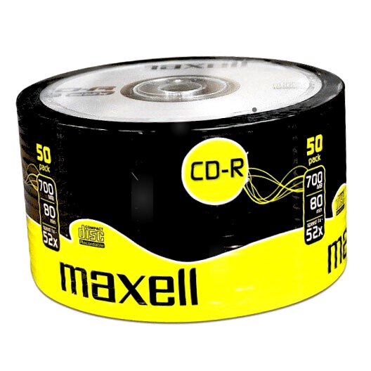 PŁYTA CD-R 50 SZTUK 700 MB 80 MIN MAXELL 52x