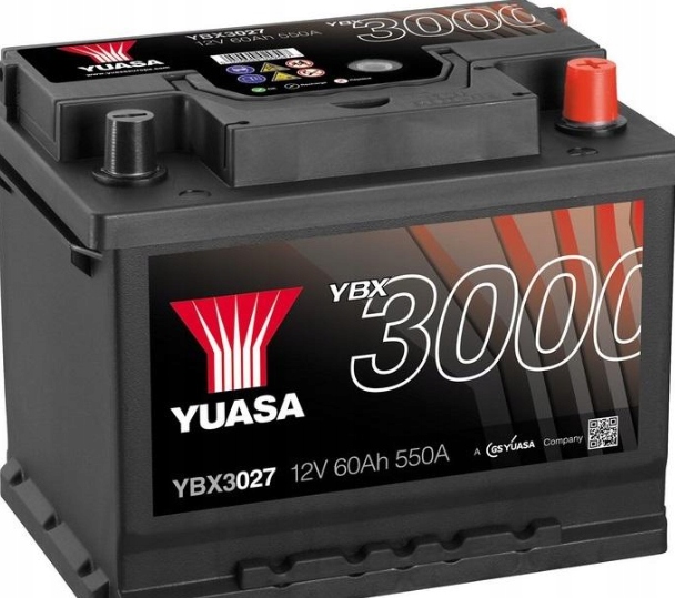 Akumulator Yuasa 12V 60Ah 550A P+ YBX3027 Toyota