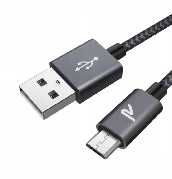 KABEL USB DO MICRO USB RAMPOW 3M QC 3.0 2.4A OPLOT