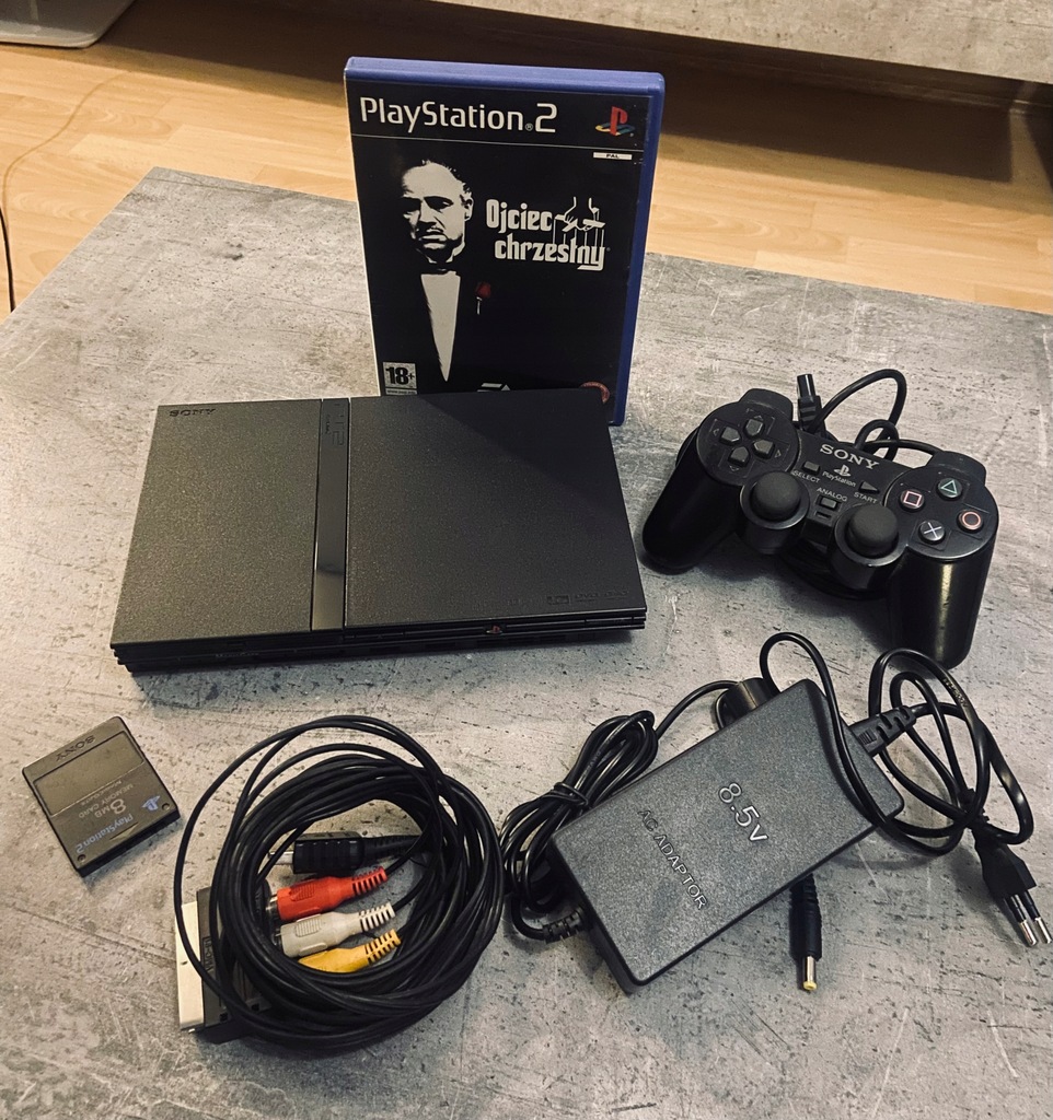 KONSOLA PLAYSTATION 2 PS2 SLIM STAN BDB + GRA