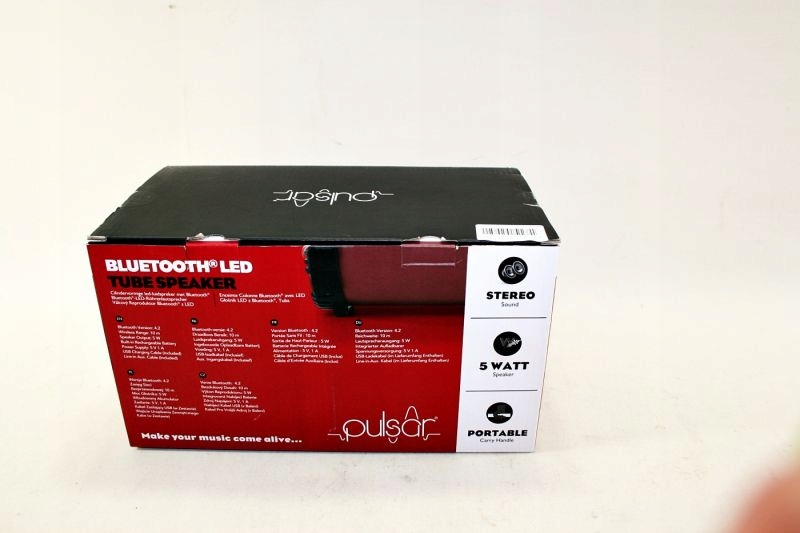 bluetooth led tube speaker pulsar