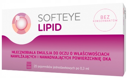 SOFTEYE LIPID Nawilżenie i nawodnienie powierzchni oka 20 x 0,3 ml