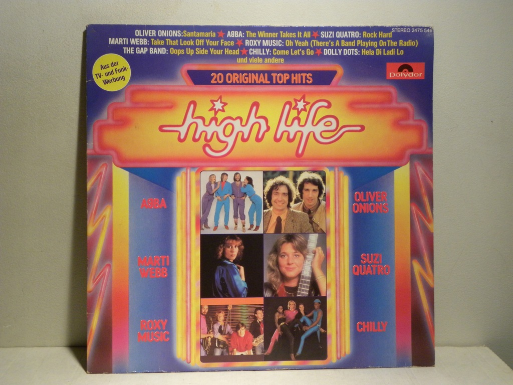 LP HIGH LIFE ABBA SUZI QUATRO ROXY MUSIC ABBA VG+