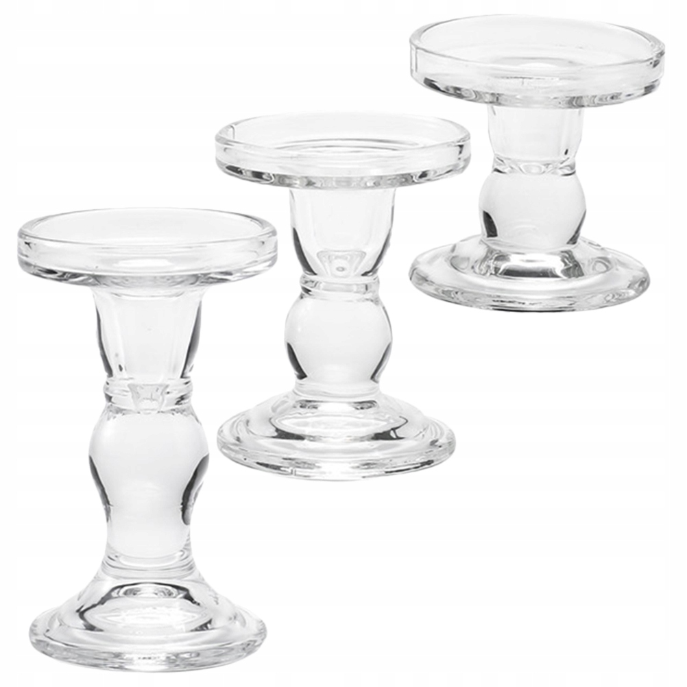 Glass Candle Holders French Style Amber 3 Pcs 14242212055 oficjalne