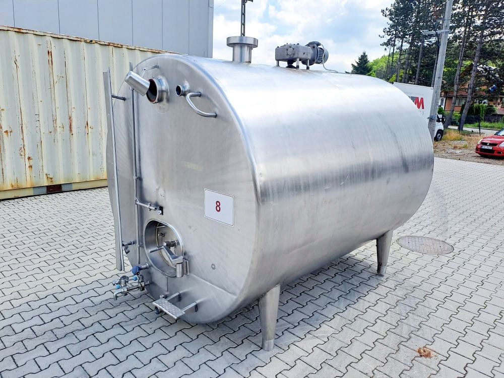 Zbiornik kwasoodporny 6000 litrów nierdzewny z mieszadłem ocieplany