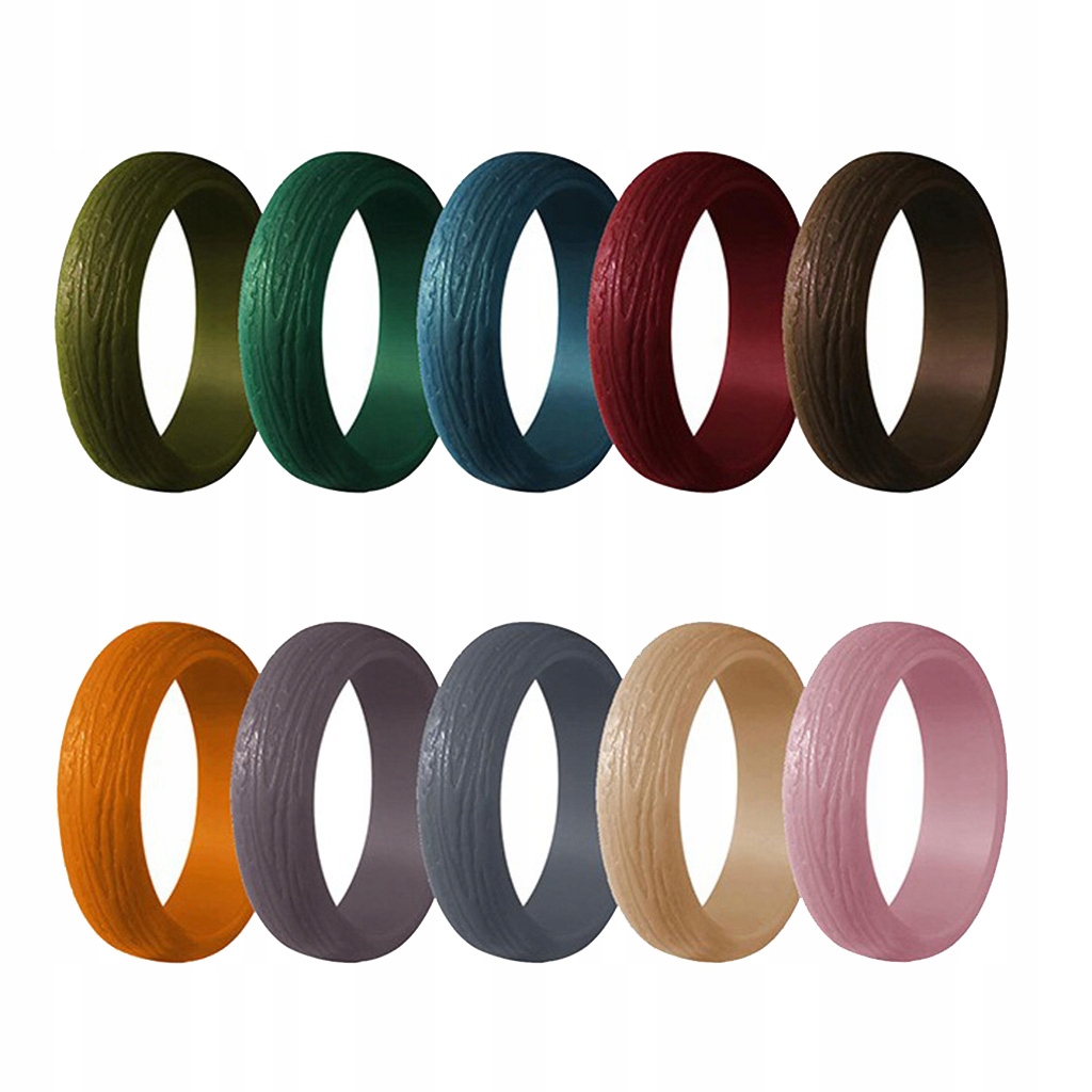 10 sztuk silikonowych pierścieni mm, Unisex 7