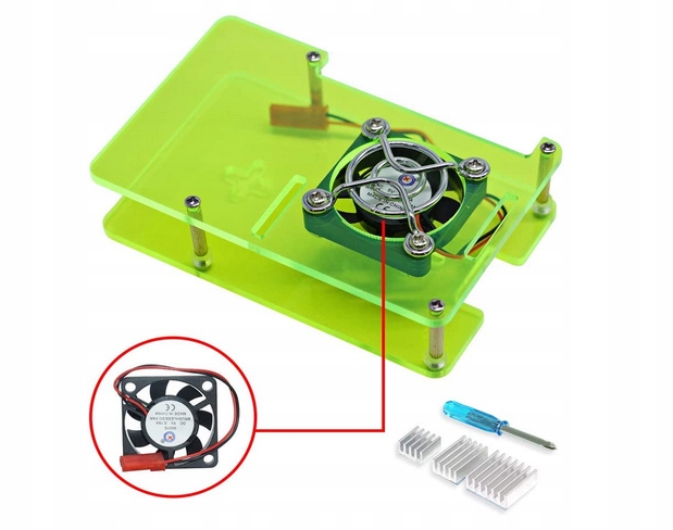 OBUDOWA DO Raspberry Pi4 Z WENTYLATOREM CHŁODZĄCYM