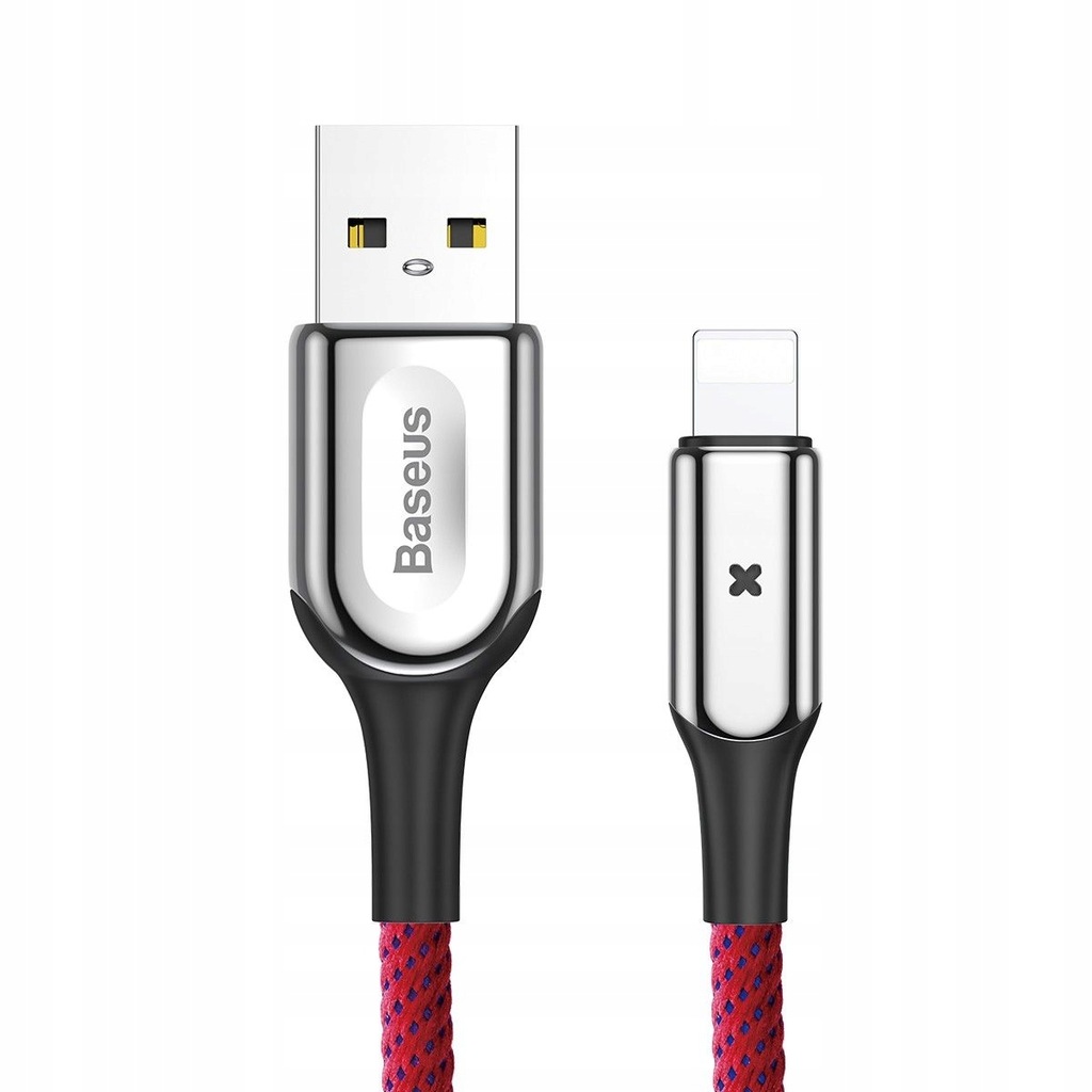Baseus kabel X-type (8-pin | 0,5 m) czerwony 2,4A