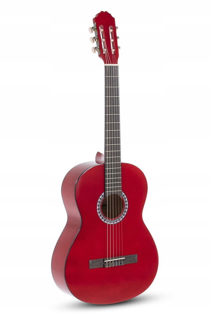 Gitara klasyczna Basic 4/4 transparentna czerwień