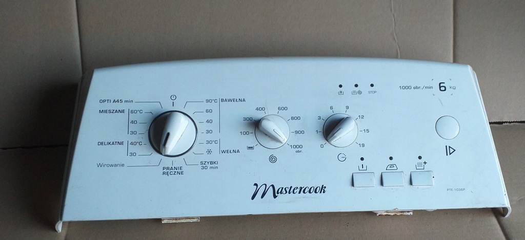 Mastercook PTE 1036P - Programator pralki panel