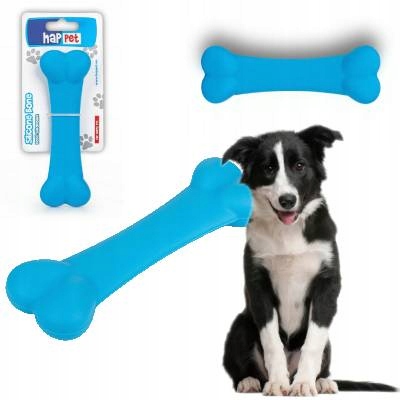 Gryzak dla psa kość silikonowa niebieska pies psia zabawka kostka do zębów