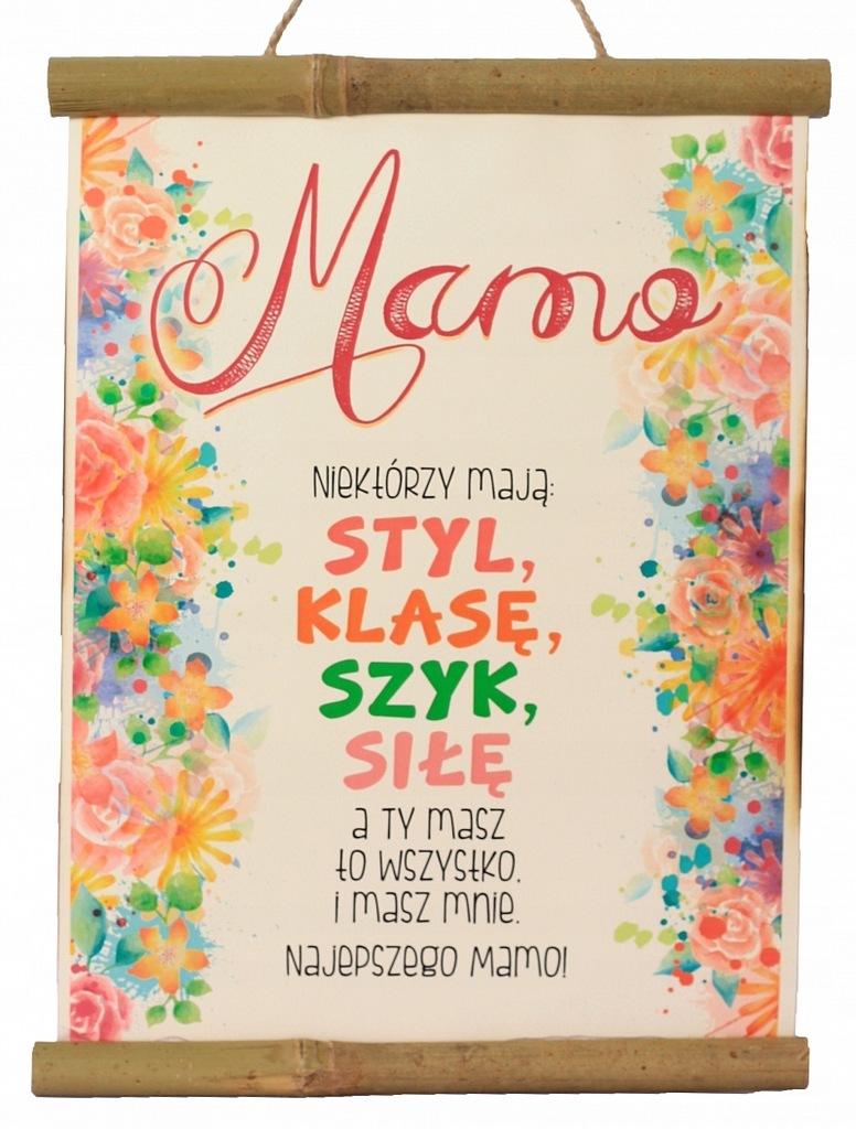 Prezent na urodziny dla Mamy DYPLOM Z ŻYCZENIAMI 11939428461 oficjalne archiwum Allegro