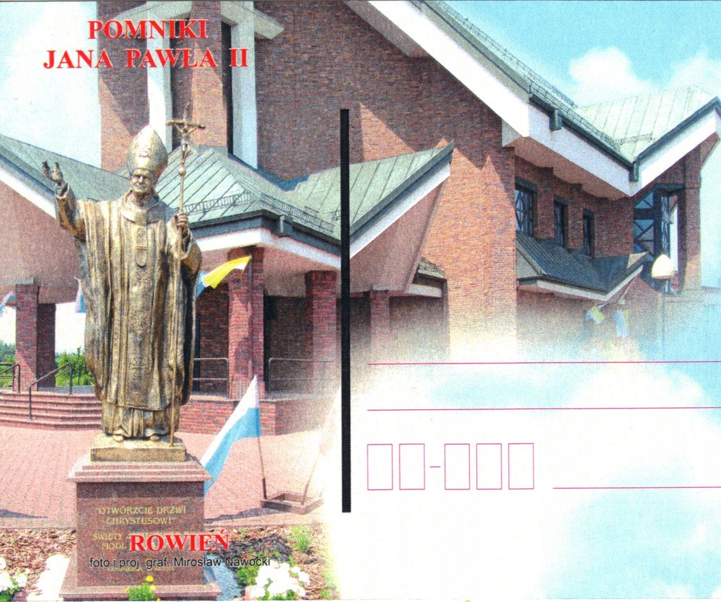 Jan Paweł II - Pomnik - kartka - Rowień - Żory.