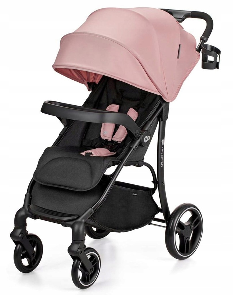 Wózek spacerowy TRIG 2 z tacką Pink do 22kg Kinderkraft