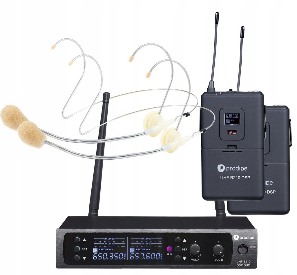 Prodipe HEADSET B210DUO DSP UHF - Podwójny bezprzewodowy mikrofon